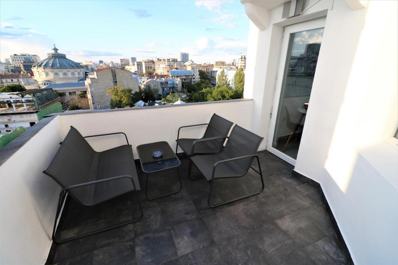 Athenee Palace Apartment - Panoramic View Terrace & Balcony - Free Minibar Bukarest Eksteriør billede