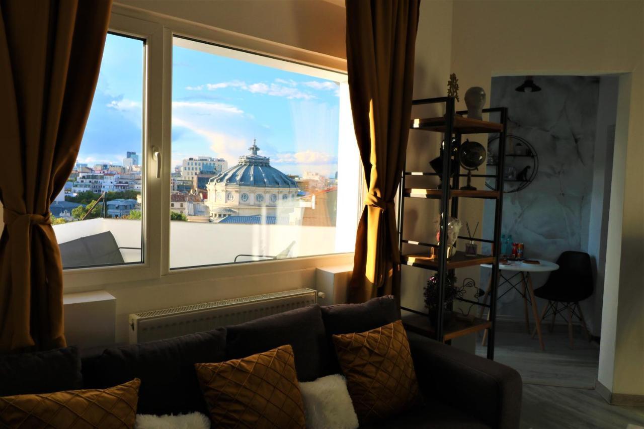 Athenee Palace Apartment - Panoramic View Terrace & Balcony - Free Minibar Bukarest Eksteriør billede