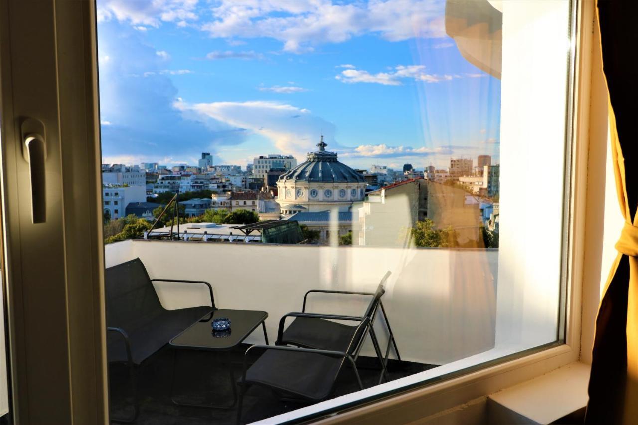Athenee Palace Apartment - Panoramic View Terrace & Balcony - Free Minibar Bukarest Eksteriør billede